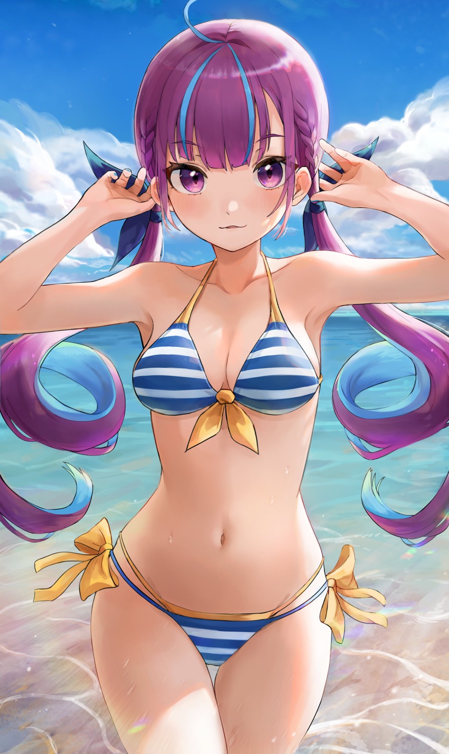 Envysoi Hololive Minato Aqua Bikini Cleavage Swimsuits Yande Re